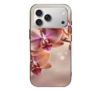 Compatible with iPhone 17 Orchid on Background Case Soft Slim TPU Phone Cover Drop Protection Yellowing-Resistant Stylish Pattern Shockproof Phone Case for Women Men Girls iPhone 17 Pro