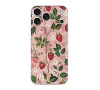 Compatible with iPhone 17 Peach Strawberry Print Case Soft Slim TPU Phone Cover Drop Protection Yellowing-Resistant Stylish Pattern Shockproof Phone Case for Women Men Girls iPhone 17 Pro Max