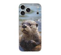 Compatible with iPhone 17 Playing Otter Case Soft Slim TPU Phone Cover Drop Protection Yellowing-Resistant Stylish Pattern Shockproof Phone Case for Women Men Girls iPhone 17 Pro Max Transparent