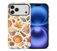 Compatible with iPhone 17 Pro Max Case, Hybrid 2-Layer Case Shockproof Anti-Scratch for Girl Women Boy Men, Fall Pumpkin Spice