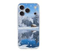Compatible with iPhone 17 Snow Forest Cabin Case Soft Slim TPU Phone Cover Drop Protection Yellowing-Resistant Stylish Pattern Shockproof Phone Case for Women Men Girls iPhone 17 Pro