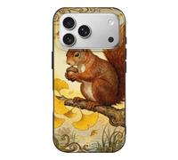 Compatible with iPhone 17 Squirrel Ginkgo Branch Case Soft Slim TPU Phone Cover Drop Protection Yellowing-Resistant Stylish Pattern Shockproof Phone Case for Women Men Girls iPhone 17 Pro