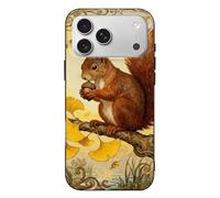 Compatible with iPhone 17 Squirrel Ginkgo Branch Case Soft Slim TPU Phone Cover Drop Protection Yellowing-Resistant Stylish Pattern Shockproof Phone Case for Women Men Girls iPhone 17 Pro Max