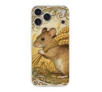 Compatible with iPhone 17 Vole Wheat Ear Case Soft Slim TPU Phone Cover Drop Protection Yellowing-Resistant Stylish Pattern Shockproof Phone Case for Women Men Girls iPhone 17 Pro Max