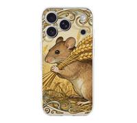Compatible with iPhone 17 Vole Wheat Ear Case Soft Slim TPU Phone Cover Drop Protection Yellowing-Resistant Stylish Pattern Shockproof Phone Case for Women Men Girls iPhone 17 Pro