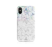 Compatible with iPhone 6 & 6s Tirita Hard Case Cover Iridescent Marble Holographic Opal Rainbow Granite