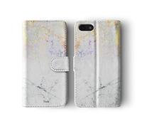 Compatible with iPhone Xs Max Tirita Flip Wallet Case Cover PU Leather Iridescent Marble Holographic Opal Rainbow Granite