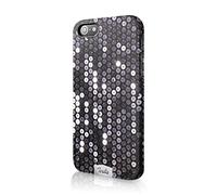 Compatible with iPhone Xs Max Tirita Hard Case Cover PRINTED GLITTER, NOT REAL GLITTER Metallic Golden Silver Glitter Effect Design Bling Pattern Snap-On Protective