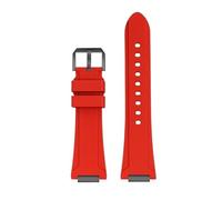 Compatible With IWC Engineer Series IW328903 IW328901 IW328902 Fluororubber Watch Strap Accessories Men's Waterproof Rubber Chain(Red Black)