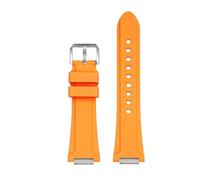 Compatible With IWC Engineer Series IW328903 IW328901 IW328902 Fluororubber Watch Strap Accessories Men's Waterproof Rubber Chain(Orange Steel)