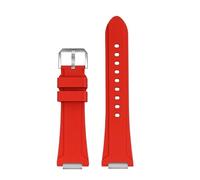 Compatible With IWC Engineer Series IW328903 IW328901 IW328902 Fluororubber Watch Strap Accessories Men's Waterproof Rubber Chain(Red steel)
