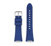 Compatible With IWC Engineer Series IW328903 IW328901 IW328902 Fluororubber Watch Strap Accessories Men's Waterproof Rubber Chain(Blue steel)