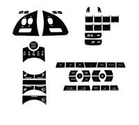 Compatible with Jaguar for XF X250 2012-2015 Car Window Lifter Steering Wheel Gear Shift Switch Button Stickers Black Covers Repair Decals Automotive Interior(Size:H)