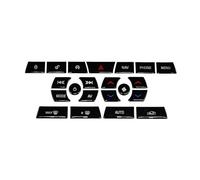Compatible with Jaguar for XF X250 2012-2015 Car Window Lifter Steering Wheel Gear Shift Switch Button Stickers Black Covers Repair Decals Automotive Interior(Size:E)
