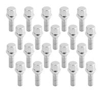 Compatible With Jeep For Cherokee 2.0L 2.4L 3.2L 2014-2022 For Compass 2.4L 2018-2022 M12x1.25mm Car Wheel Lug Bolts Nuts 28mm Silver Wheel Bolt Nut