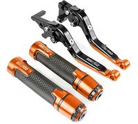 Compatible with Kawasaki Zrx1100 1200 Motorcycle CNC Adjustable Brake Clutch Lever Handle Grips Handlebars Compatible with Zrx 1100 1999 2000 2001 2002-2007(8)