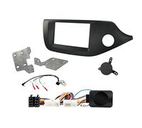 Compatible with Kia Cee'd & Pro-Cee'd 2012-2018 Full Car Stereo Install Kit Double DIN Fascia, Steering Wheel Control Interface, Antenna Adapter & Universal Patchlead
