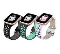 Compatible with Kids Apple Watch Band, Waterproof Silicone Strap for Boys Girls, Compatible with Apple Watch Series 9/8/7/6/5/4/3/2/1/SE 38mm 40mm 41mm & 42mm 44mm 45mm