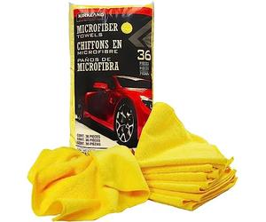 Compatible with Kirkland Signature 713160 Ultra Plush Microfiber Towels 36 Pack, Yellow,H 40.6 x W 40.6 cm