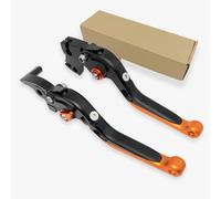 Compatible with KTM Duke 125 200 250 390 RC125 RC200 RC390 Brake Clutch Lever CNC Aluminum Extendable Adjustable Levers Accessories (Black Orange `Orange)
