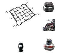 Compatible with KYMCO CV3 Ragno Luggage Carrier Net with Steel Hooks and Scratch Protection Rubber for Attaching Items to Motorcycle or Topcase
