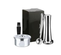 Compatible With Lavazza，EP-950 Machine Espresso Point Cup,Reusable Coffee Capsule Stainless Steel Refillable Filter Pod(Left)