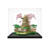 Compatible with LE*GO 77092 The Leg*end of Zelda: Great De*ku Tree- Transparent Acrylic Display Case / Storage and Dust Protection (Black -2mm)