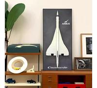 Compatible with LEGO 10318 Concorde Aircraft Display Board - Wall-mounted display stand, an for Concorde enthusiasts - model not included (no lights). (C)