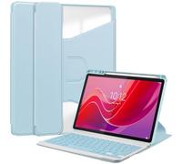 Compatible with Lenovo Tab M11 11inch TB-330FU/TB-331FC Case with Detachable Wireless Keyboard S Pen Holde, Could Multi-Angle Viewing Soft TPU Cover, Auto Sleep/Wake Tab M11 11inch ZY (SKY BLUE)