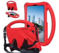 Compatible with Lenovo Tab One 8.7 inch 2025 (TB336FU) Case for Kids - Durable Lightweight EVA Shockproof Protective Handle Stand Cover (Red)