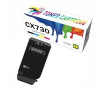 Compatible with Lexmark CX730 Color Toner Cartridge With Chip CS730de CS735de CX730de CX735adse CX737adzse Series Laser Printer, High Yield Ink Cartridge, Can Add Ink, Print Clearly,Black-Low Yield