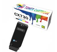 Compatible with Lexmark CX730 Color Toner Cartridge With Chip CS730de CS735de CX730de CX735adse CX737adzse Series Laser Printer, High Yield Ink Cartridge, Can Add Ink, Print Clearly,Cyan-High Yield