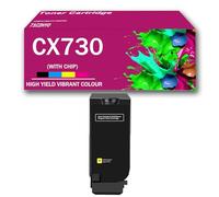 Compatible with Lexmark CX730 Toner Cartridge Work for Lexmark CS730de CS735de CX730de CX735adse CX737adzse Printers (BK/C/M/Y), High Yield, High-Definition Printing,Yellow-High Yield
