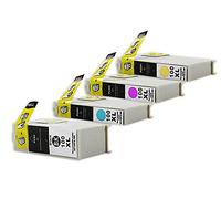 Compatible with Lexmark Intuition S 505 Ink Cartridges Set Black, Cyan, Magenta, Yellow - No.100 XL / 0014N1921E - Inhalt: 1 x 21 ml & 3 x 9,6 ml