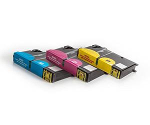 Compatible with Lexmark Pinnacle Pro 901 Ink Cartridges Set Cyan, Magenta, Yellow - No.100 XL / 0014N1092E - 0014N1095E - Inhalt: 3 x 9,6 ml ml