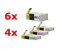 Compatible with Lexmark Pro 900 Series Ink Cartridges Set Black, Cyan, Magenta, Yellow - No.100 XL / 0014N1092E - 0014N1095E - Inhalt: 6 x 21 ml & 12 x 9,6 ml