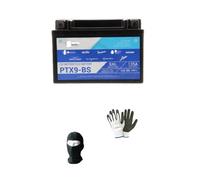 COMPATIBLE WITH LEXMOTO LXR CBS 125 2020 A 2023 PTX12-BS BATTERY (FULLY SEALED YUASA YTX9-BS) 12V/8A FOR MOTORCYCLE SCOOTER READY TO USE DIY 150X87X105 MM