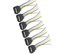 Compatible With Lexus 4 Or 6 Pcs 4 Way Female Ignition Coil Connector Plug Harness Waterproof Electrical Assembly Replacement 90980-11885 Car Parts(6pcs)