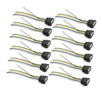 Compatible With Lexus For Hs250h 2010-2012 4 Way Ignition Coil Plug Connector Harness Waterproof Electrical Assembly Replacement Car Parts(12 PCS)