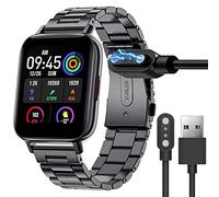 Compatible with LIGE Smart Watch I22 Charger, 2 Pin Magnetic USB Replacement Charging Compatible with LIGE I22 Smart Watch 1.69 Inches / I22 SmartWatch (Black)