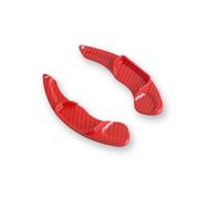 Compatible With Lincoln For MKS 2013-2018 For Continental 2015-2018 Car Carbon Fiber Steering Wheel Shift Paddle Extension Trim Paddle Shifter(Carbon Red)