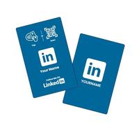 Compatible with LinkedIn Business Card (with Name & QR) NFC & QR Enabled | Just Tap or Scan| Smart Networking Card with Advanced NFC Technology (Without Branding)