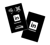 Compatible with LinkedIn Business Card (with Name & QR) NFC & QR Enabled | Just Tap or Scan| Smart Networking Card with Advanced NFC Technology (Without Branding)