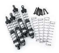 Compatible With Lo-si For LMT 1/18 RC Crawler Car Upgrade Parts 4Pcs Aluminum Alloy Adjustable Oi Shock Absorber L Damper Rc car shock absorber(Silver)