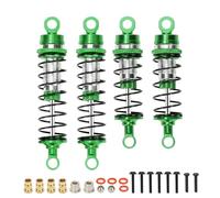 Compatible With Losi For Mini-B For Mini-T 1/16 1/18 RC Car Upgrades Part 4 Pcs Alloy Front Shock Absorber Damper Oil Filled Type Rc Shock Absorber(Green)