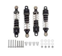Compatible With Losi For Mini-T 1/18 Rc Car Truck Upgrade Parts 4 Pcs Metal Front Rear Shock Absorber For Spring Dampers RC Car Shocks Absorber(Black)