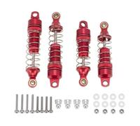 Compatible With Losi For Mini-T 1/18 Rc Car Truck Upgrade Parts 4 Pcs Metal Front Rear Shock Absorber For Spring Dampers RC Car Shocks Absorber(Red)