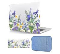 Compatible with MacBook Pro 16 inch Case with Touch ID 2021/2023 Release Model M1 A2485 A2780 A2991 M2 M3, Plastic Protective Matt Durable Hard Shell Case Cover & Keyboard Cover & Bag, Color Flowers