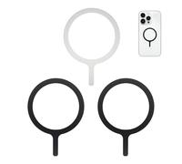 Compatible with MagSafe Ring Sticker 3-Pack, Universal Magnetic Conversion Kit for iPhone 16/15/14/13/12/11/X/8 Series, Samsung Galaxy S24/S23/S22/S21/S20, Android Phone Cases, Black & White