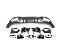 Compatible With Mercedes-AMG A45 A45S W177 2019-2023, Real Dry Carbon Fiber Rear Bumper Diffuser With Quad Exhaust Tips LFAMZO